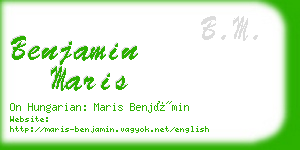 benjamin maris business card